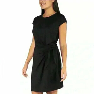 Nicole Miller Side Tie Dress Small Black